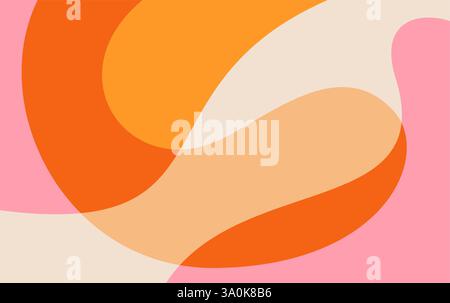 Summer Abstract Background. Orange and pink fluid abstract background Stock Vector