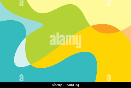 Abstract modern graphic element. Dynamical colored fluid and waves background Stock Vector
