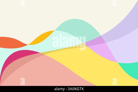 Simple abstract colorful background design. wave or fluid background Stock Vector