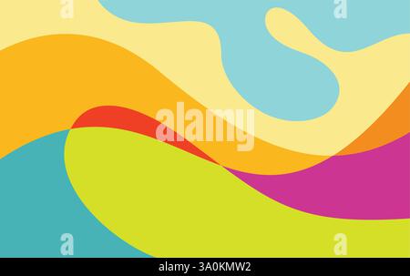 liquid fluid colors pattern for brochure cover template background design Stock Vector