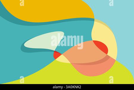 Abstract fun color pattern background. Vector liquid fluid colors pattern for brochure cover template background design Stock Vector