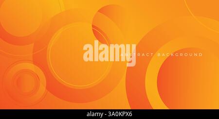 Abstract orange and yellow gradient geometric background with layered shapes Modern, Minimalistic Design in Warm Tones Stock Vector