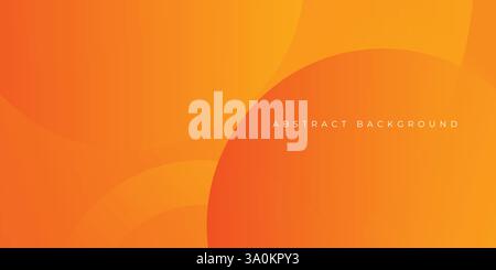 Abstract orange gradient circles background, circular shapes composition Stock Vector