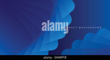 Abstract blue background with curved boxes. Vector illustration Stock Vector