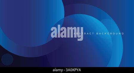 Abstract blue background with circles Vector illustration Stock Vector