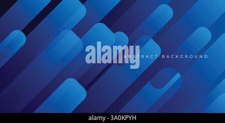 Abstract blue background with diagonal lines. Dynamic shapes composition. Vector illustration Stock Vector