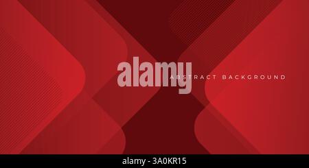 Abstract red cubical background. Dynamic shapes composition. Vector illustration Stock Vector