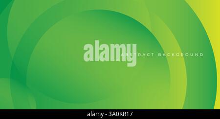 Minimal yellow and green geometric background. Dynamic shapes composition, vector illustration Stock Vector