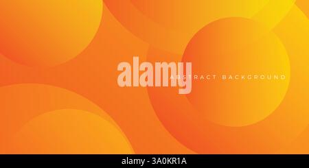 Abstract orange with circles background. abstract shapes composition Stock Vector