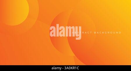 Abstract orange with circles background, dynamic circle shapes composition Stock Vector