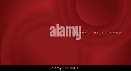 Abstract red circles background, Dynamic shapes composition Stock Vector