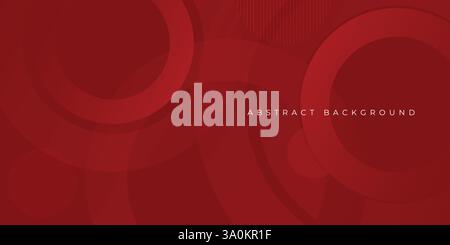 Abstract red circular background. Vector illustration Stock Vector