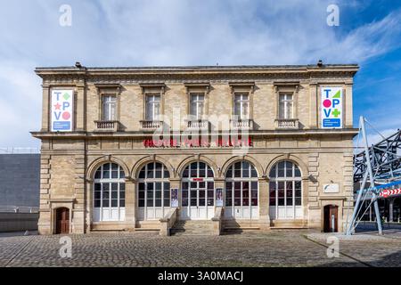Exterior view of the Paris-Villette Theater, located in the Parc de la Villette, in the 19th arrondissement of Paris, France Stock Photo