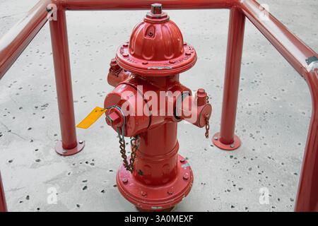 Close up of red water hydrant Stock Photo