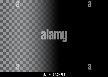 Gradient checkered background. Black transparent overlay. Dark fading effect. Abstract modern texture. Stock Vector