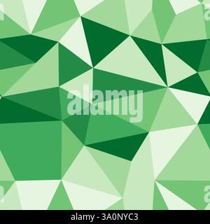 Minimalistic triangles background. Large triangles size. Repeatable pattern. Fresh green color palette. Modern vector tiles. Stock Vector