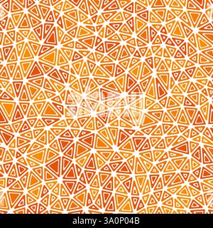 Abstract background with geometric mosaic shapes. Rounded solid shapes in frames. Compact triangles size. Monotone style. Repeatable pattern. Stock Vector