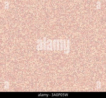 Hexagon vector pattern. Hexagon bold mosaic cell with padding and inner solid cells. Red color tones. Smallish hexagon shapes. Tileable pattern. Stock Vector