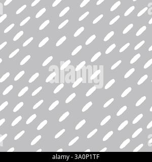 Simple rain pattern. Diagonal dashed lines. Rainy season background. White Water drops or raindrops seamless pattern. Vector illustration Stock Vector