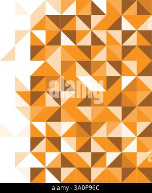 Abstract Geometric Background Triangle shape. orange color on white background Stock Vector