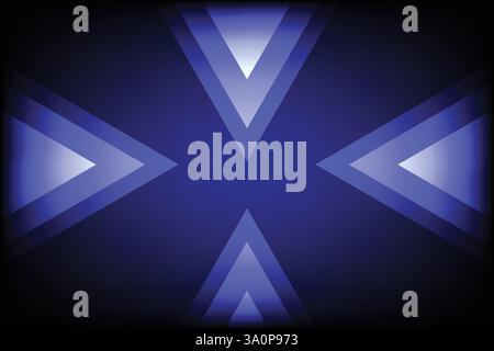 Abstract background triangle shape glowing techno on blue space with letter x, future style concept Stock Vector