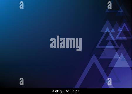 Abstract triangle shape blue color technology background. Concept technology Stock Vector