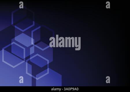 Abstract hexagon shape Blue technology background. Concept technology Stock Vector
