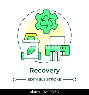 Recovery multi color concept icon Stock Vector