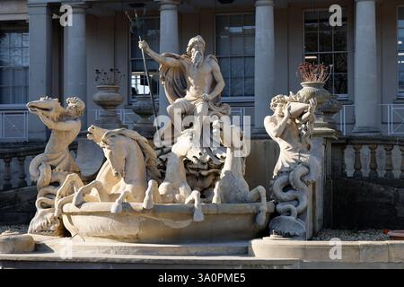 The Neptune Fountain, Promenade, Cheltenham, Gloucestershire, England. - 4 March 2025 Picture by Andrew Higgins/©Thousand Word Media Ltd Stock Photo