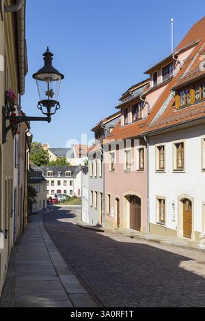 Historic Donatsgasse, Freiberg, Saxony, Germany, Europe Stock Photo