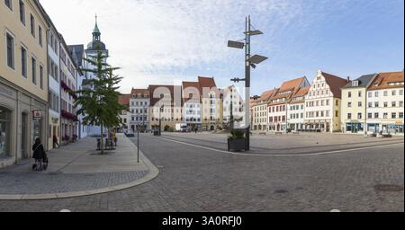 Obermarkt, Freiberg, Saxony, Germany, Europe Stock Photo