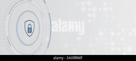 Cyber security protection devices from hacker attack Stock Vector