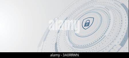 Cyber security protection devices from hacker attack Stock Vector