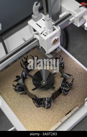 The 3D printing machine make the 3D prototype model by resin material. The hi-technology for rapid prototype method by 3d printing machine. Stock Photo
