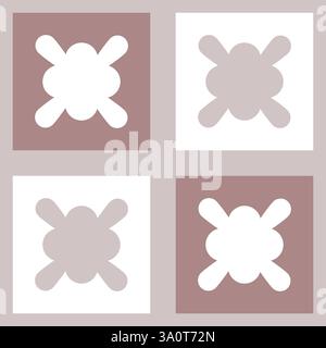 Symmetric Square Tile Pattern Vector Stock Vector
