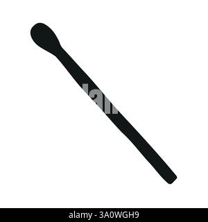Vector hand drawn fire match silhouette Stock Vector