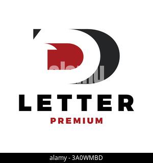 initial letter dd negative space icon vector logo template illustration design Stock Vector