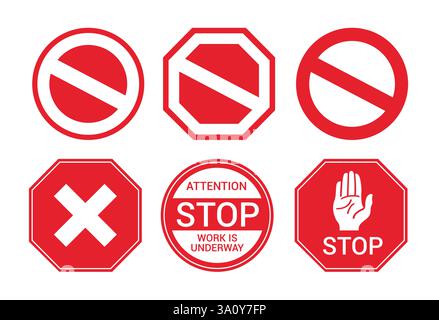 No entry signages icon clipart. Stop ban sign clip art collection in ...