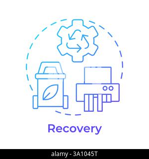 Recovery blue gradient concept icon Stock Vector