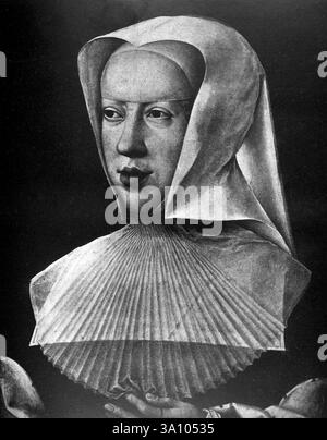 Margaret of Austria, Duchess of Savoy, painting 1500s Stock Photo