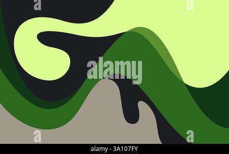 Abstract Colorful Groovy background design. fluid abstract background Stock Vector