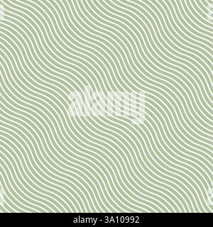 Simple white color lines curve pattern on green color background. vector illustration Stock Vector