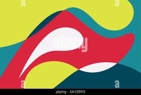 Abstract Background Vector 2D Fullcolor. wavy abstract background Stock Vector