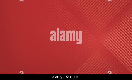 Geometric, graphic and tilted fading light red lines on red background. Abstract high resolution full frame background with copy space. Stock Photo