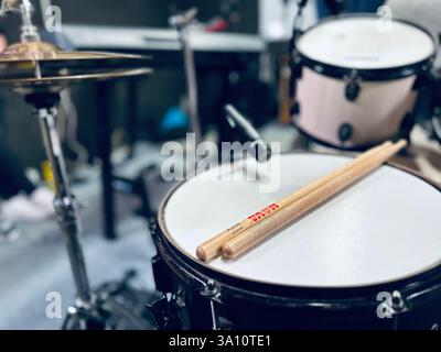 In the studio : Ready to record Stock Photo