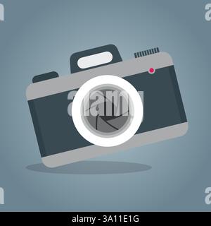 Camera illustration , isolated on Gradient background.All layers are single for any coustomization ,vector illustration , Eps 10 Stock Vector