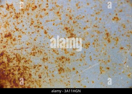 Full Frame Rusty Corroded Silver Metal Texture format filling Background Stock Photo