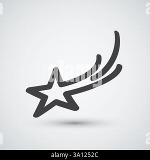 shooting star icon isolated design illustration Stock Vector