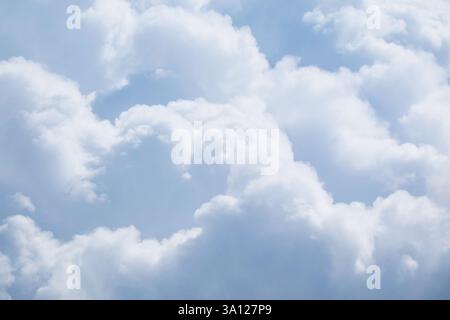 Beautiful Sky Filled with Amazing Fluffy Clouds Stock Photo