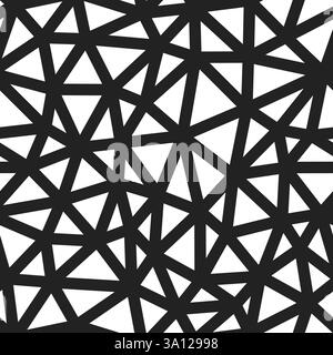 Abstract pattern of triangle shapes. Medium triangles size. Heavy lines weight. Repeatable pattern. Seamless tileable vector illustration. Stock Vector
